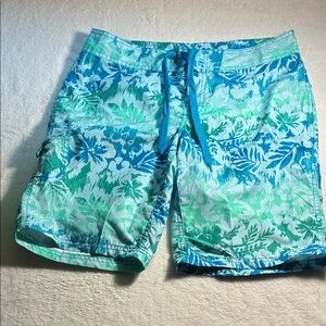 Women’s & Green Floral Swim Trunks SZ 4